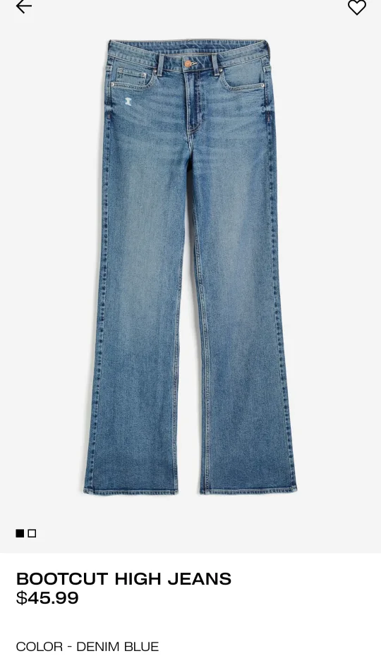 New H&M Bootcut/Flare High Jeans - Size 8 image indicator(2)