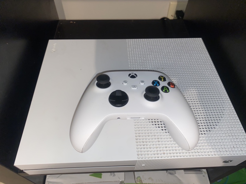 Xbox One s Console with Steering Wheel and Pedals