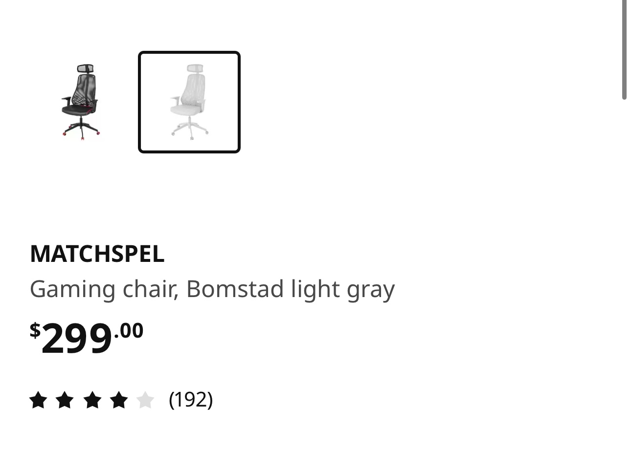 IKEA Matchspel Gaming Chair - photo 5