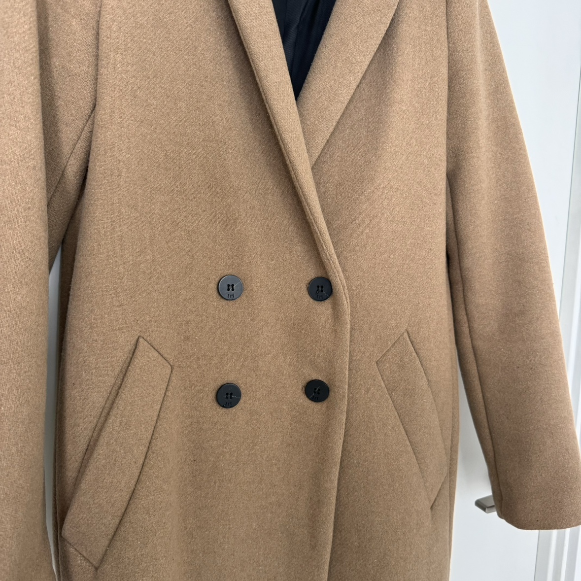 Zara TRF Outerwear Wool Blend Camel Coat Size XS - photo 2