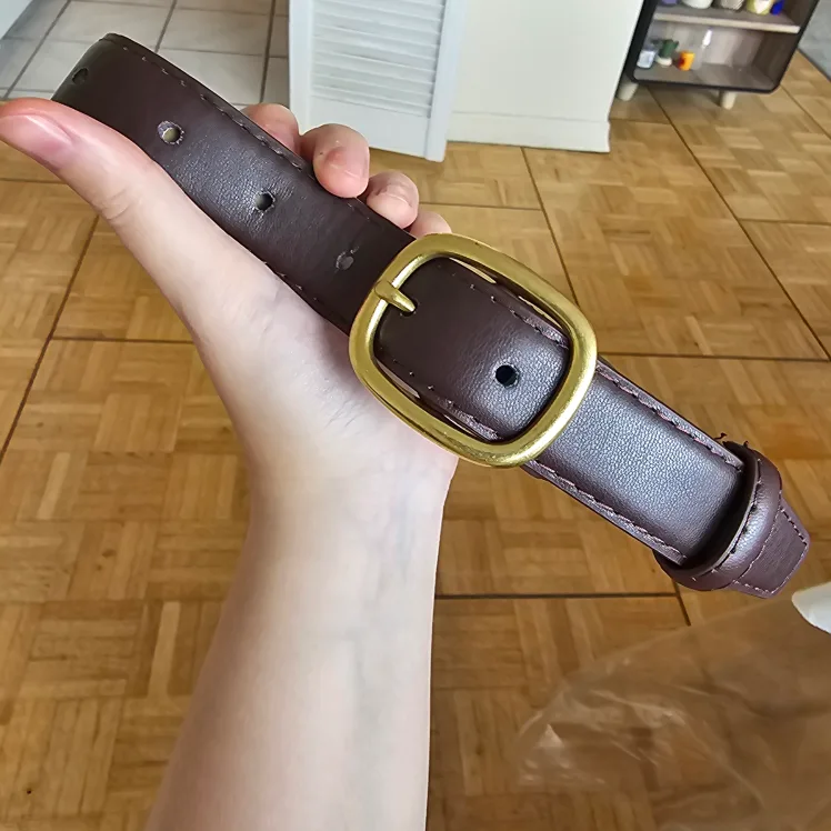 Coffee Brown Leather Belt thumbnail