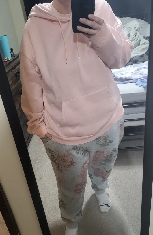 Pink Hoodie & Floral Sweatpants Set thumbnail