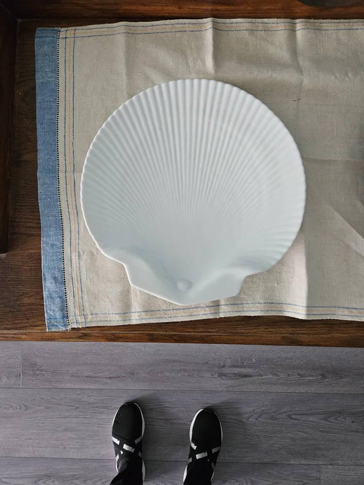 Set of 3 White Shell Plates image indicator(2)