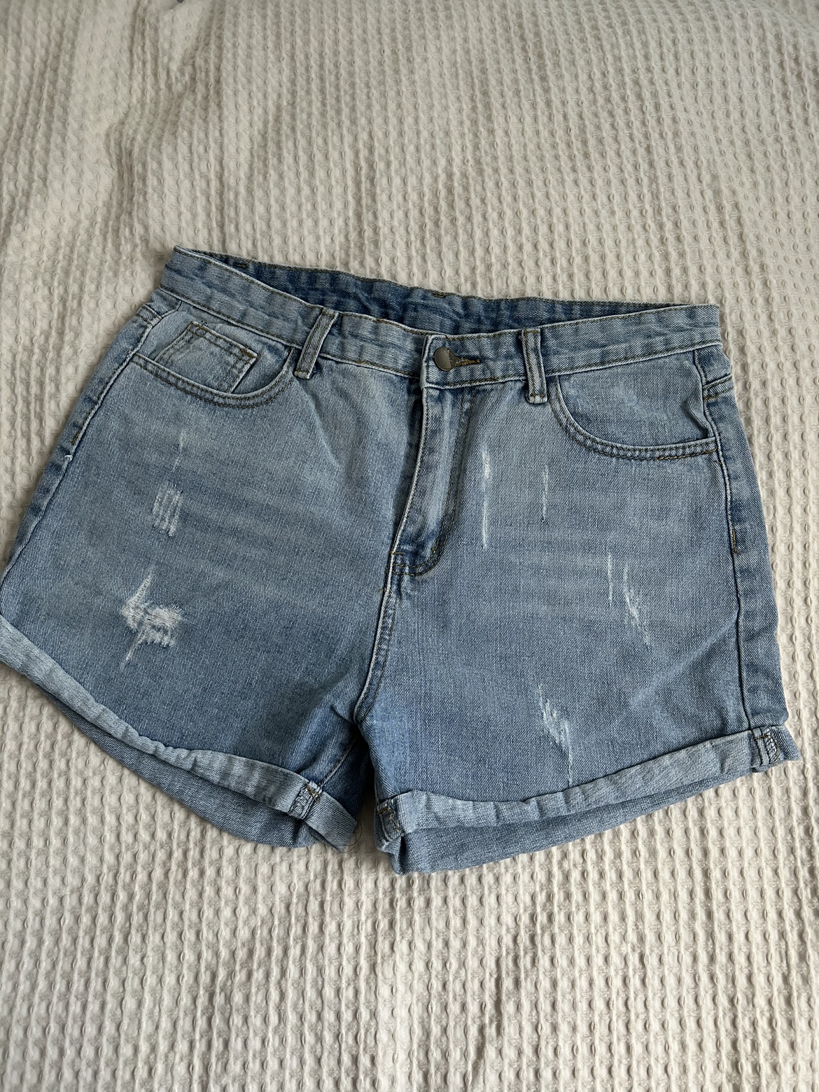 Light Wash Denim Shorts