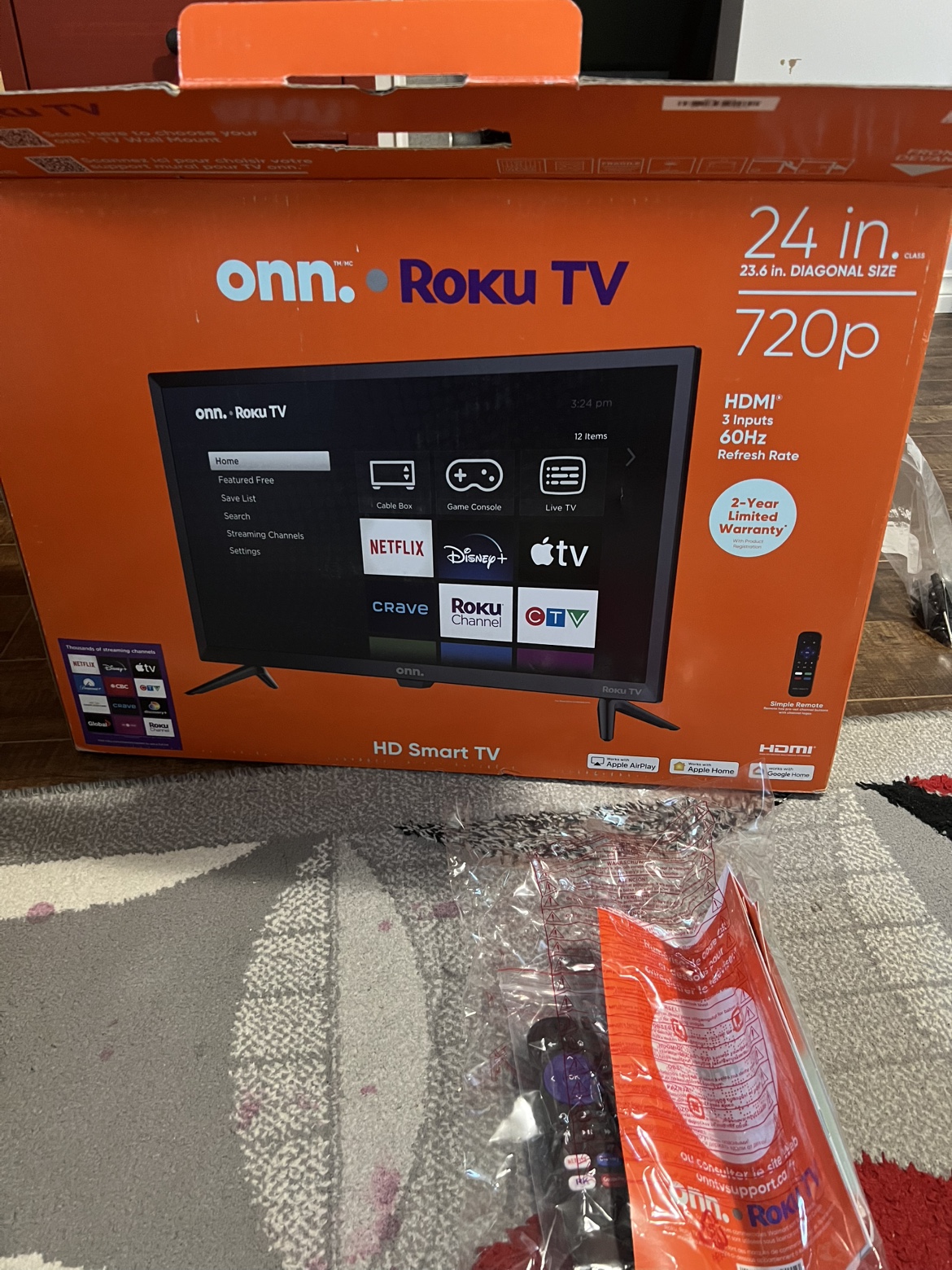 24" Onn Roku TV - photo 2