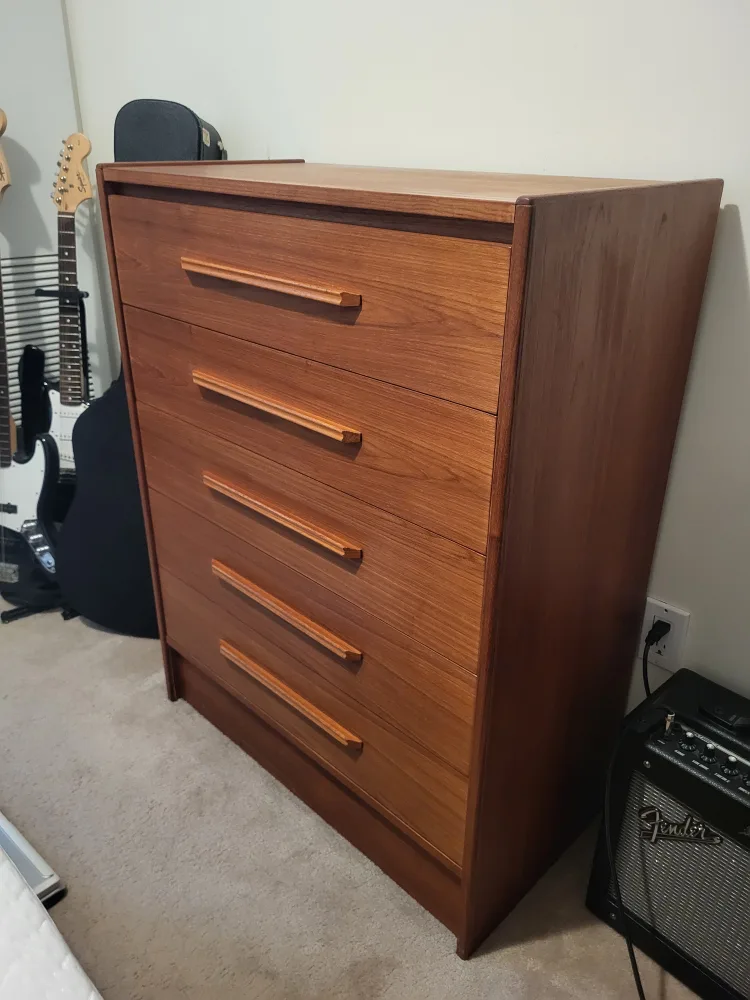 Modern Teak Dresser and Armoire thumbnail