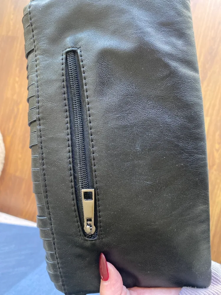 Black Clutch with Rainbow Detail image indicator(4)