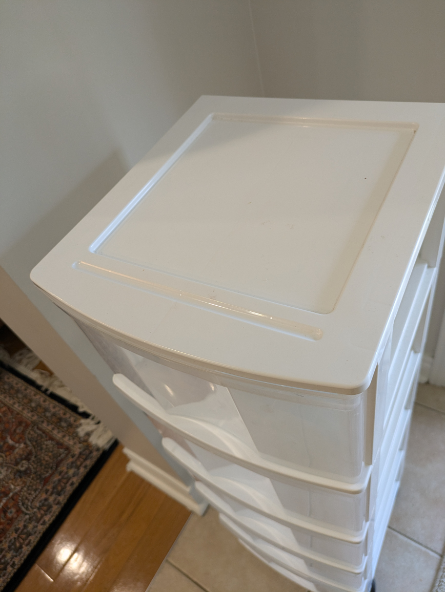 5-Drawer Storage Tower with Wheels (white) - photo 3