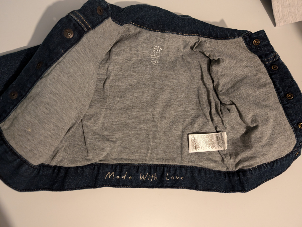 Gap Denim Baby Jacket 6-12 Months - used like new - photo 2