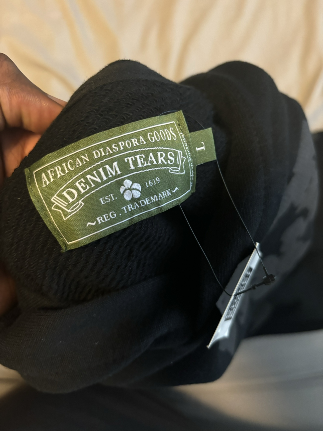 Monochrome denim tears hoodie - photo 3