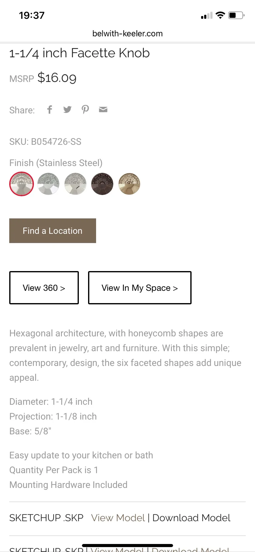 7 Drawer/Cupboard Knobs image indicator(4)