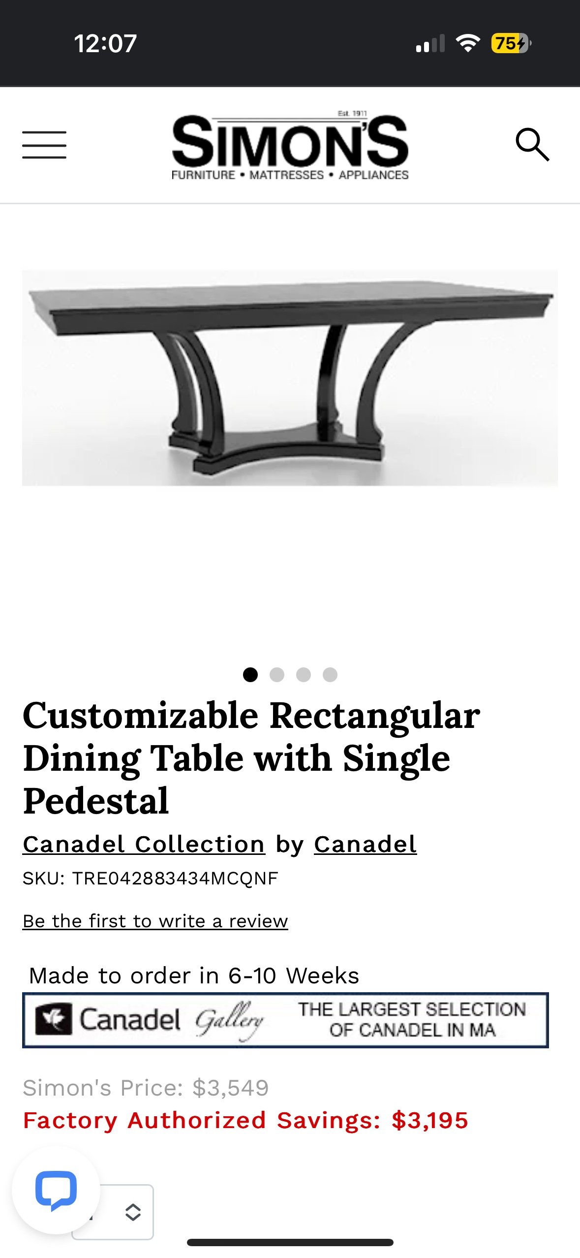 Canadel Dining Table - photo 3