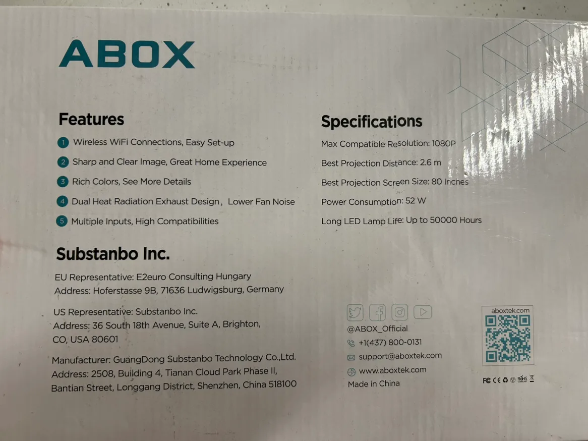 Brand New Abox Wireless LCD Projector image indicator(2)