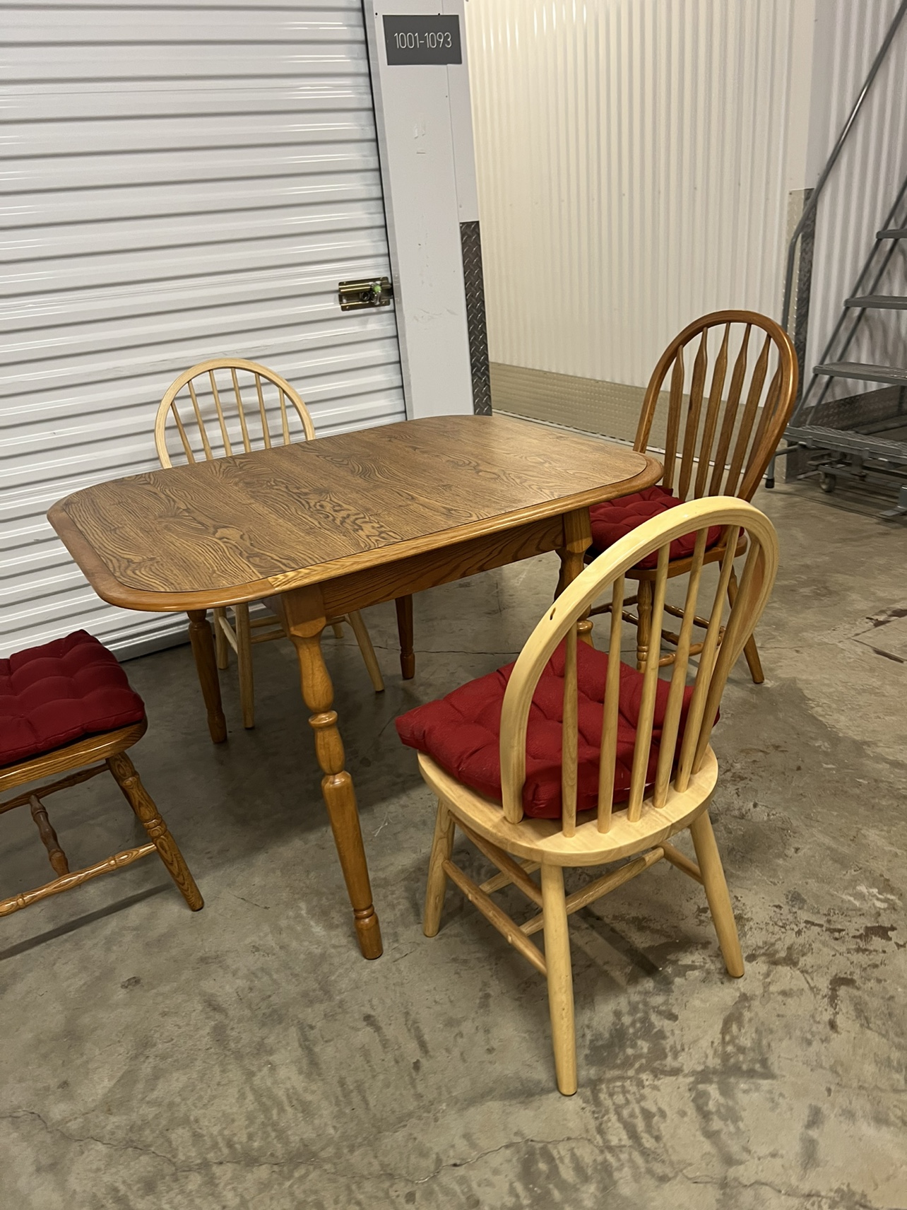Wooden Table and Four Chairs - photo 5