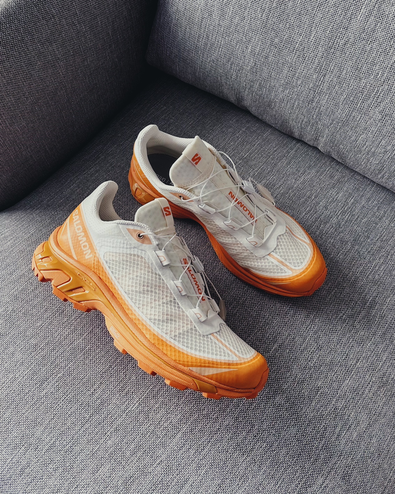 SALOMON XT-6 FT Off-White & Orange Sneakers | UK9 | US9.5