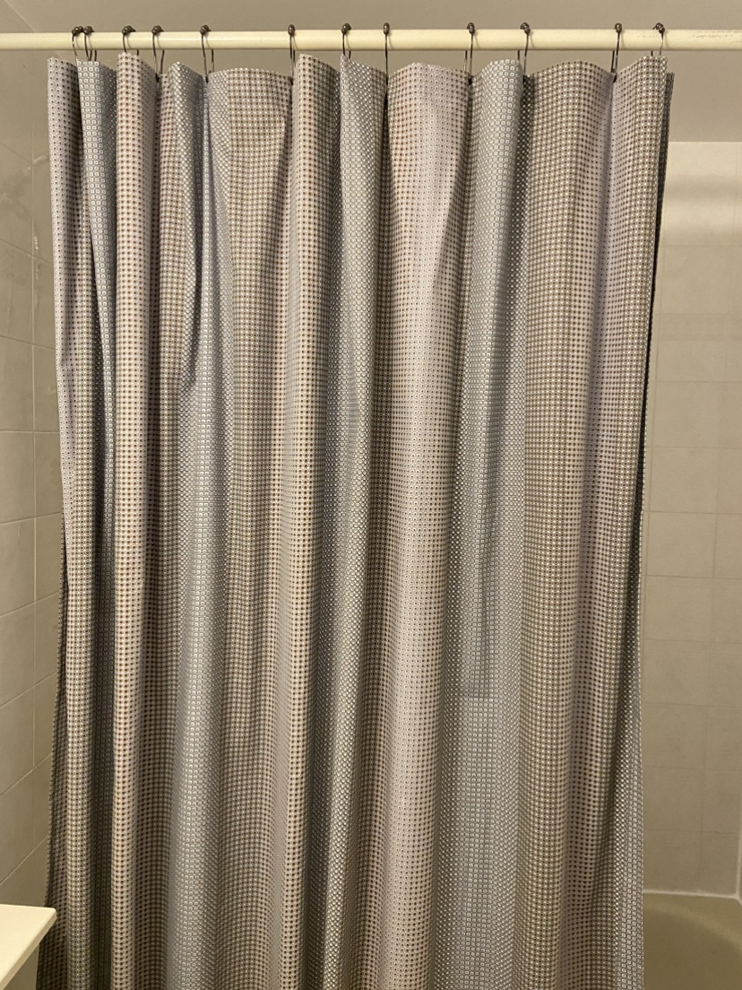 Fabric Shower Curtain w/ Hooks