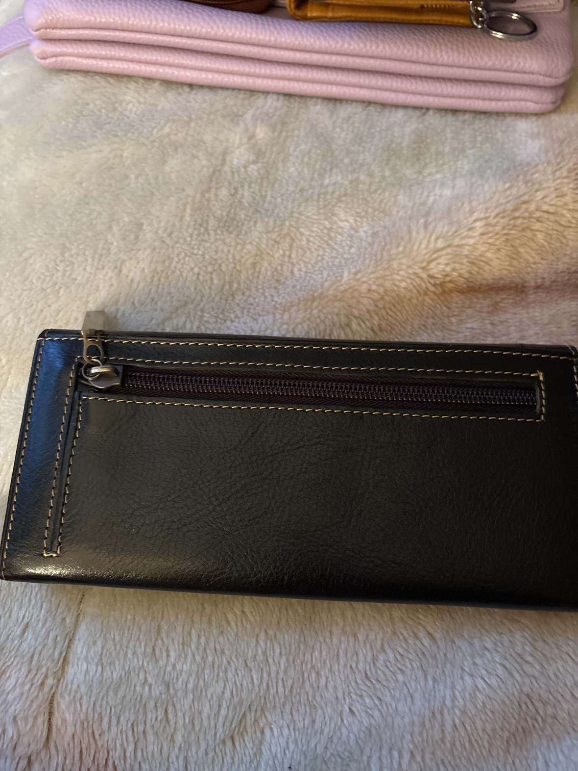 Black leather lady wallet new - photo 3