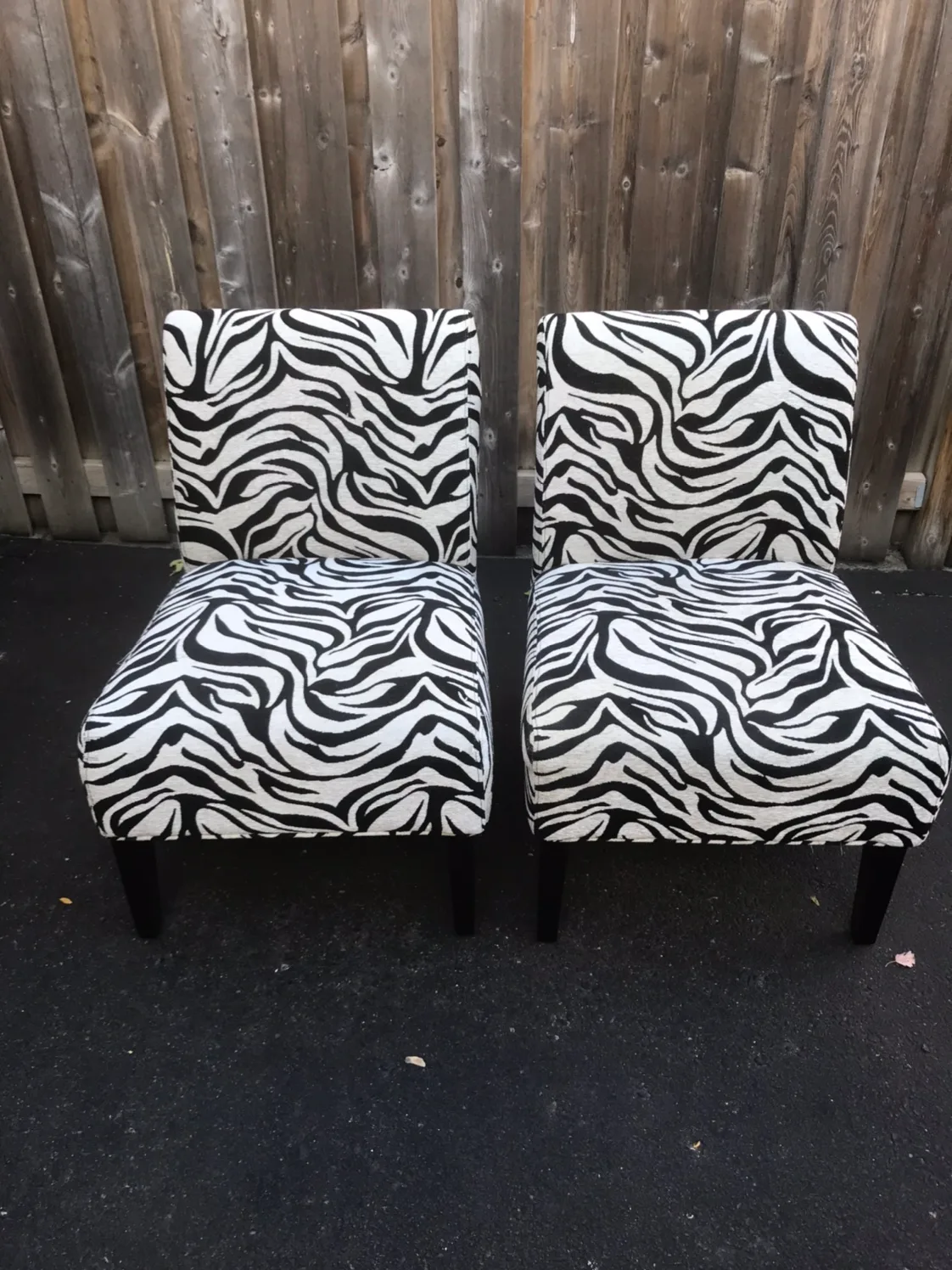 Zebra Print Accent Chairs like new. Moving sale. thumbnail