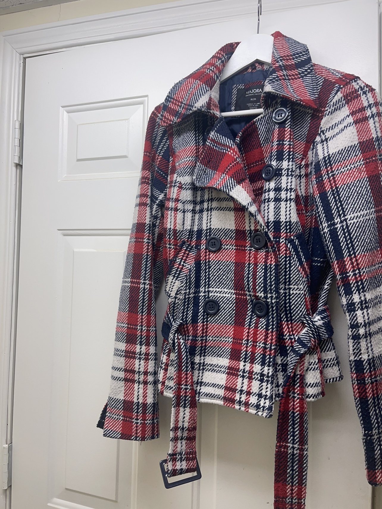 Majora Red and Blue Plaid Jacket