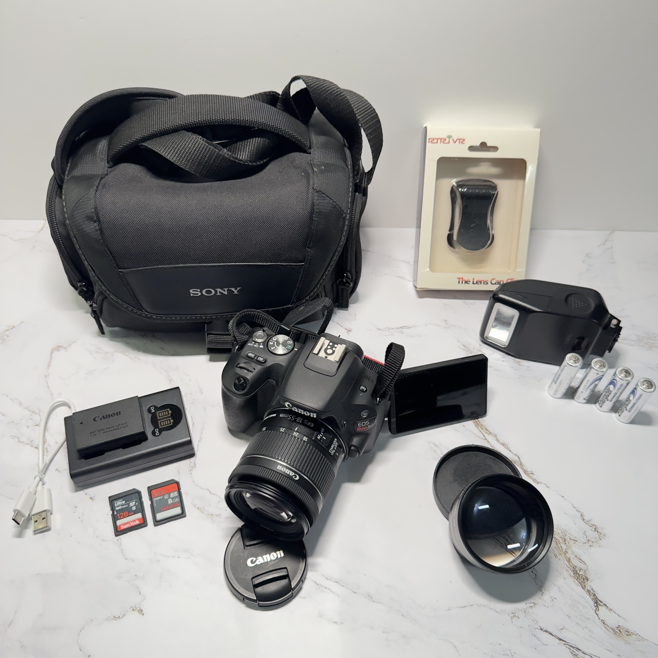 Canon EOS Rebel SL2 24 MP 3” touchscreen Camera with Lens