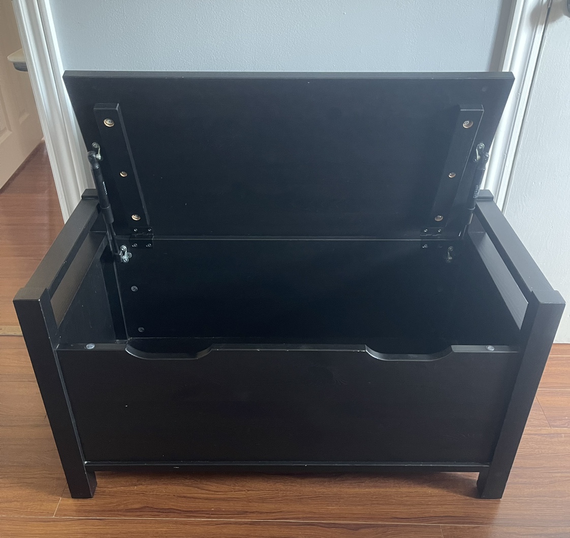 Black Storage Bench - photo 5