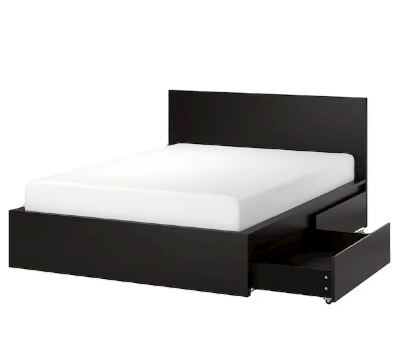 MALM Queen Bed Frame with Storage and matress