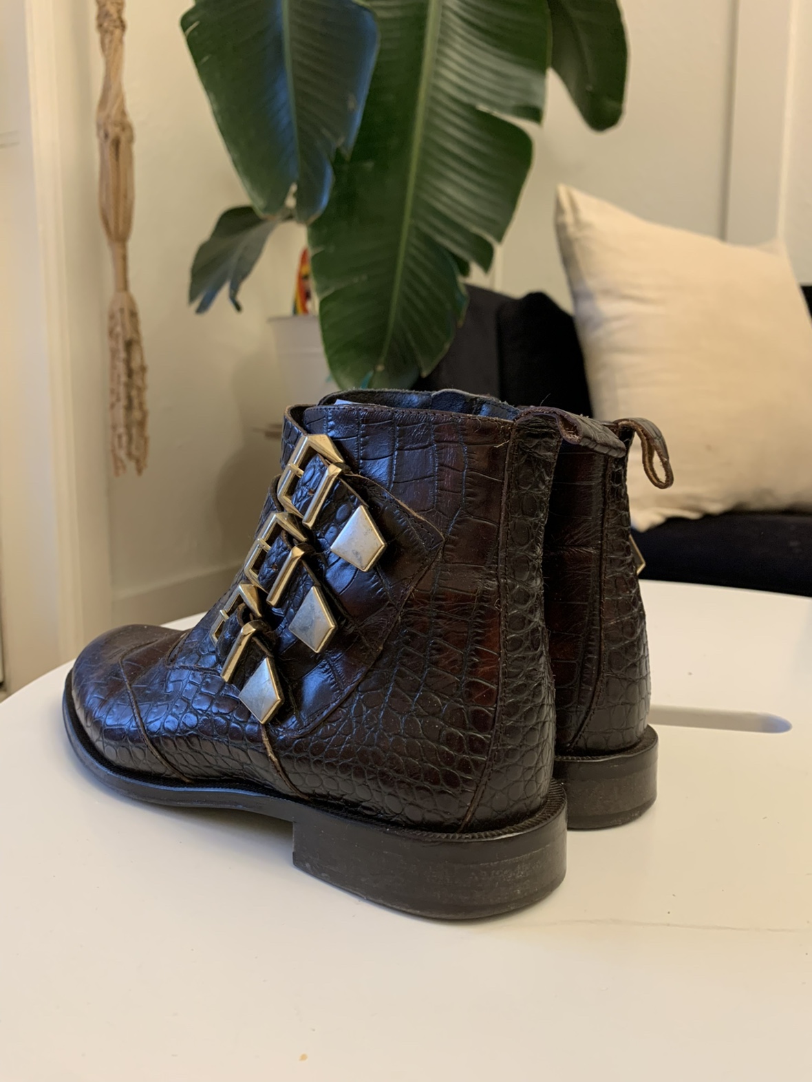 Crocodile Embossed Buckle Boots - photo 3