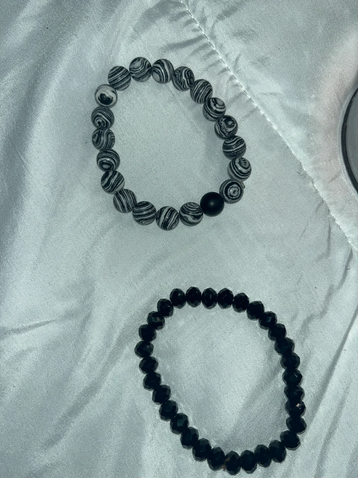 Black and White Beaded Bracelets thumbnail