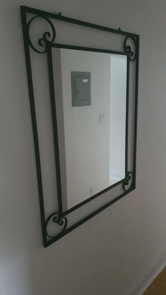 Black Wrought Iron Mirror thumbnail