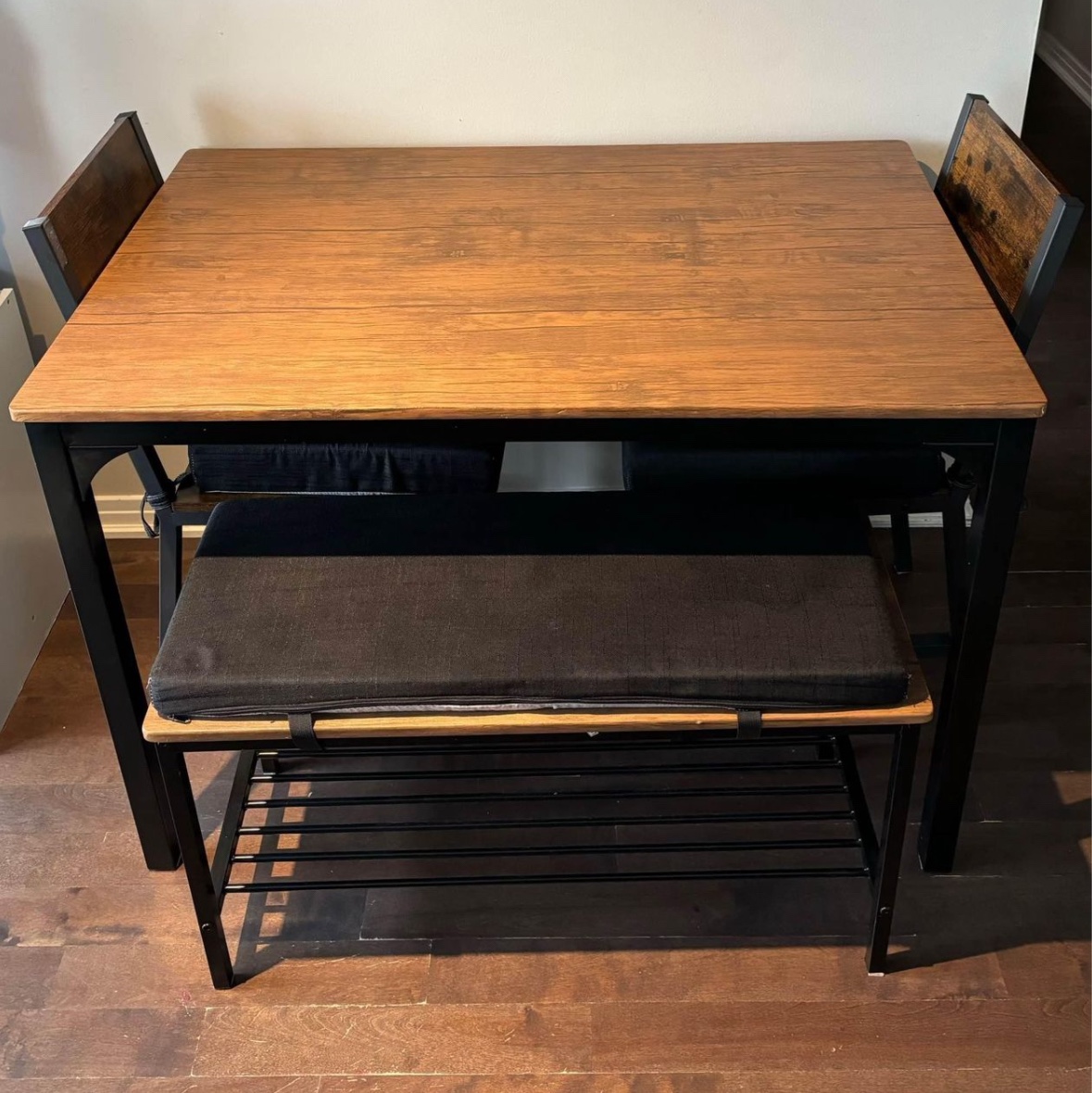 Dining Table Set with Bench & cushions