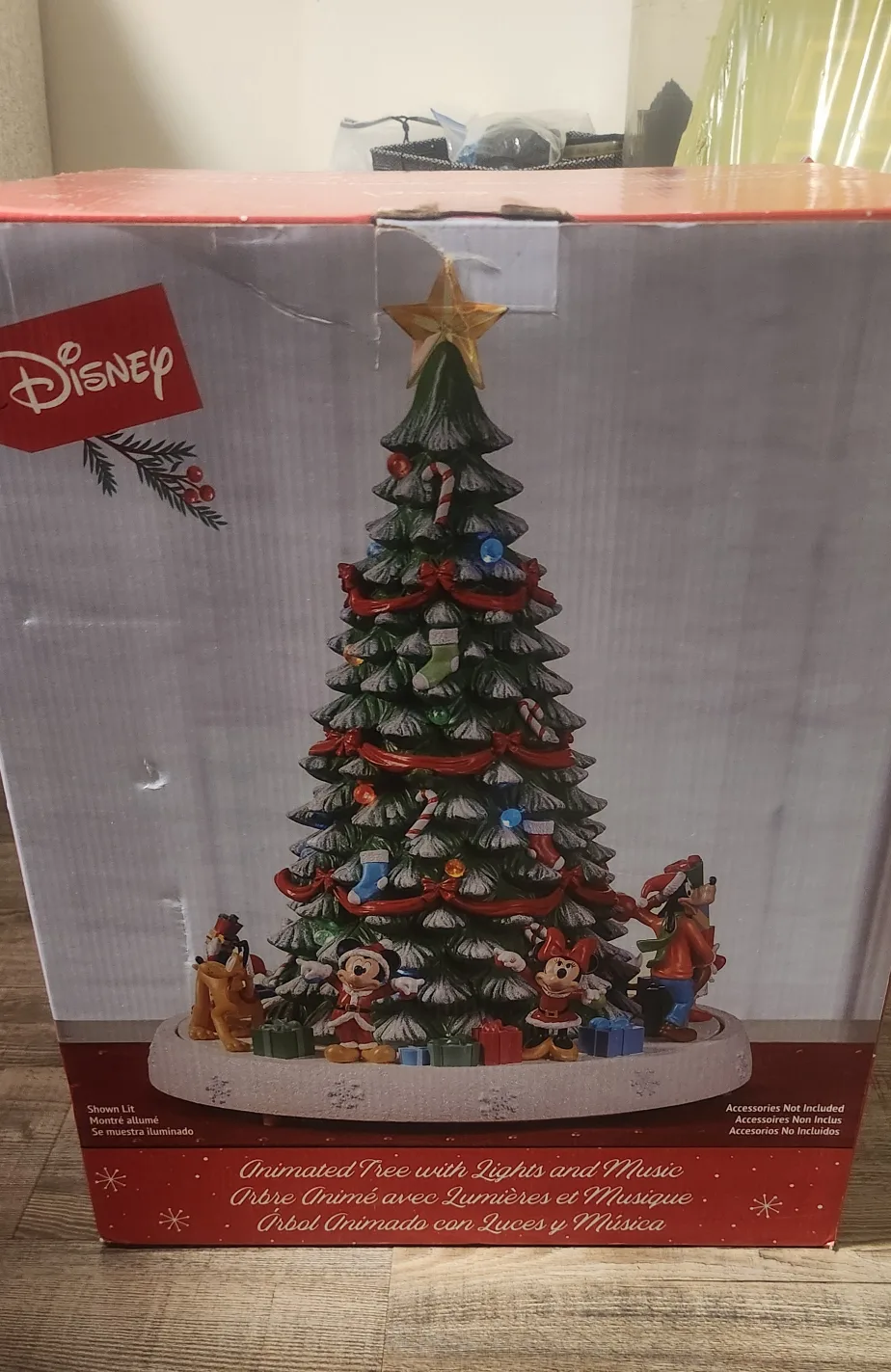 Brand New Disney Animated Christmas Tree with Lights and Music image indicator(2)