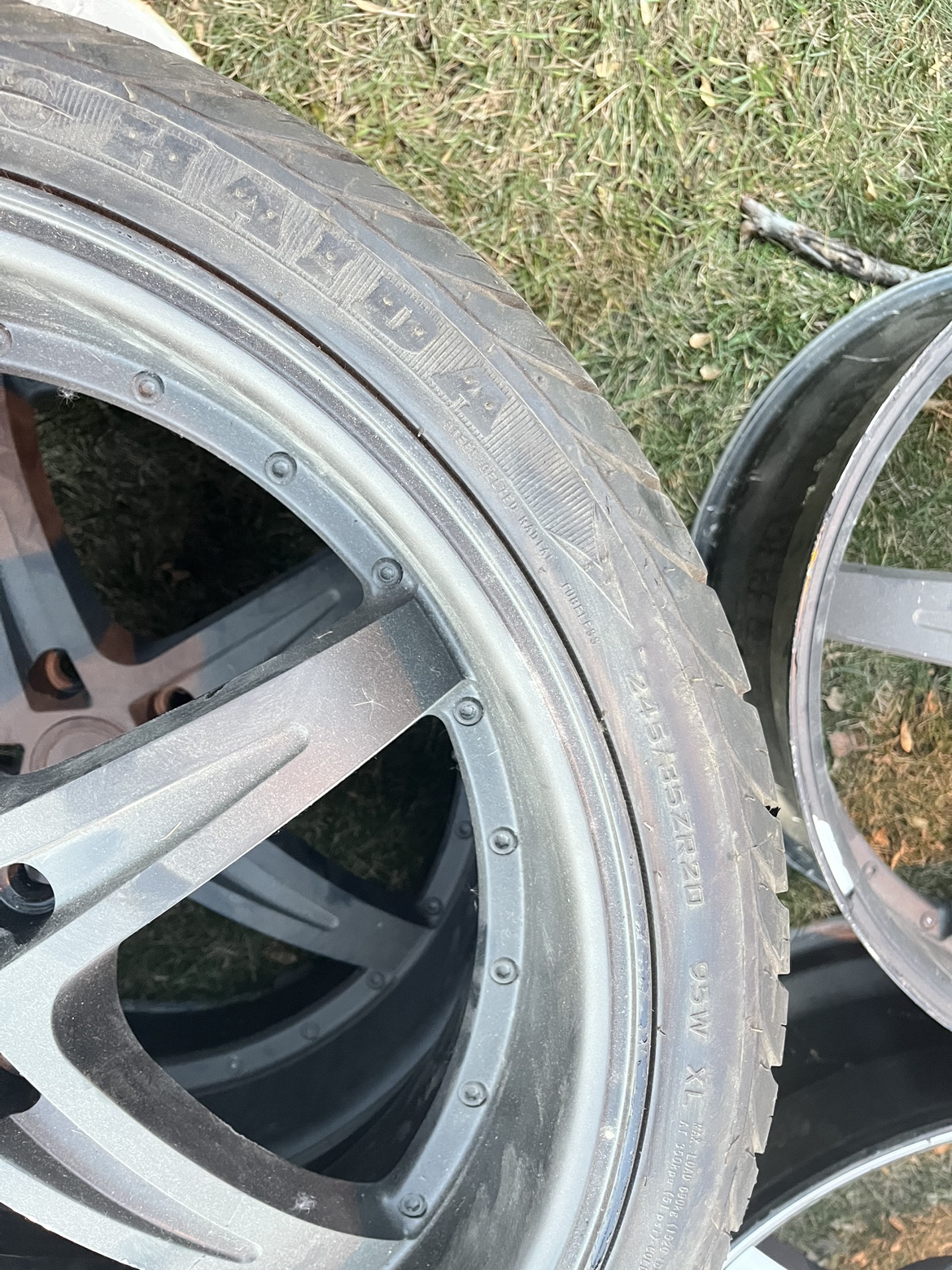 20" Black Rims with Tires 245/35 - photo 2