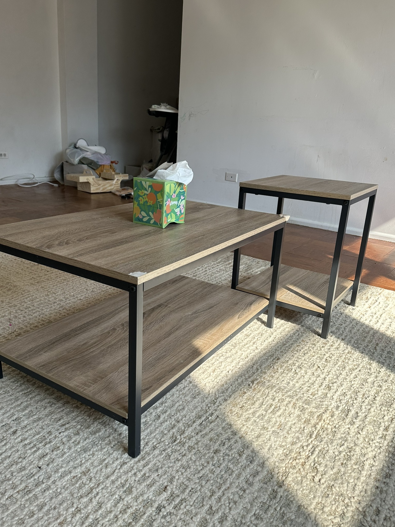 Two Tier Coffee Table & End Table Set - photo 3