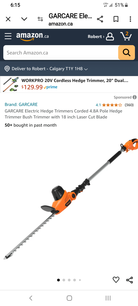 Hedge Trimmer GPHTO7-Set telescopic 10ft - photo 2