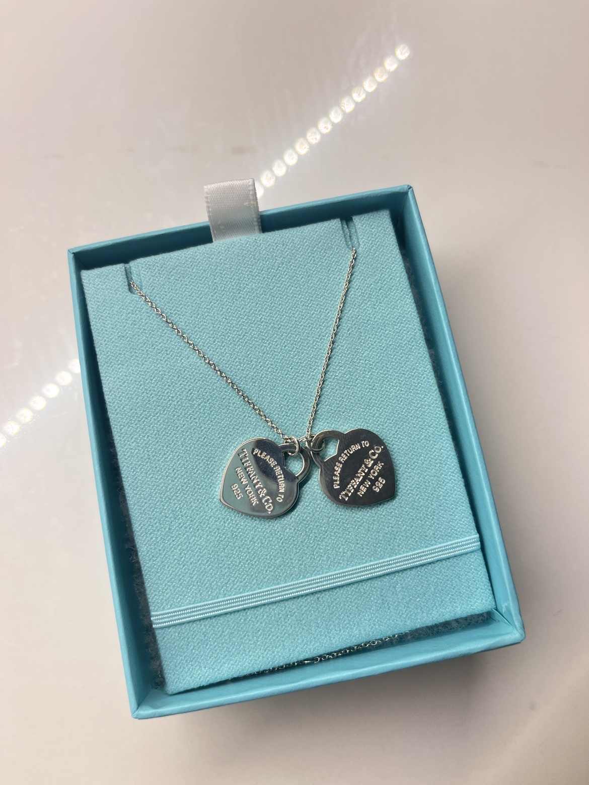 Tiffany double heart necklace - photo 2