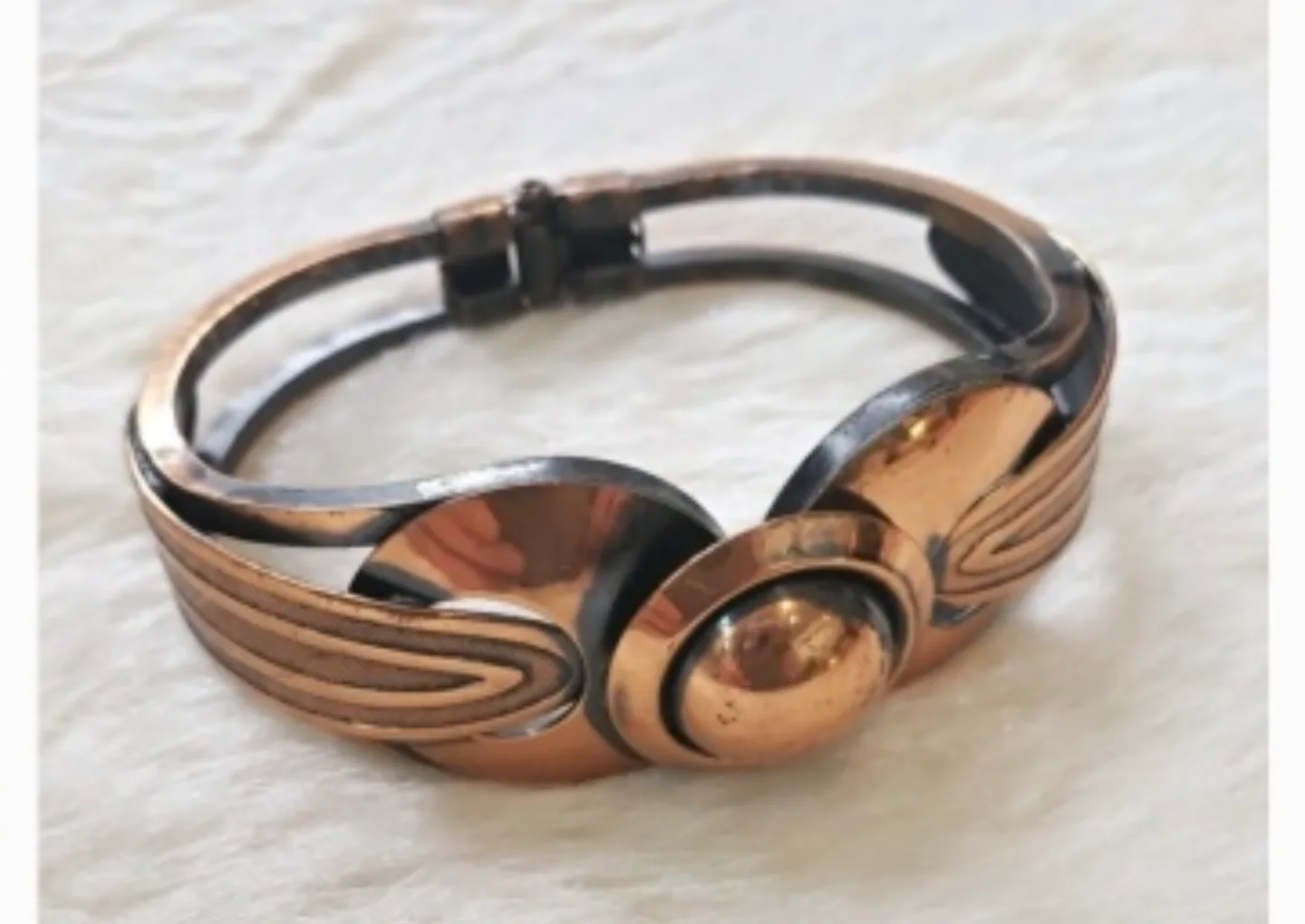 Vintage Copper Bracelet, Ring and Earrings Set image indicator(6)