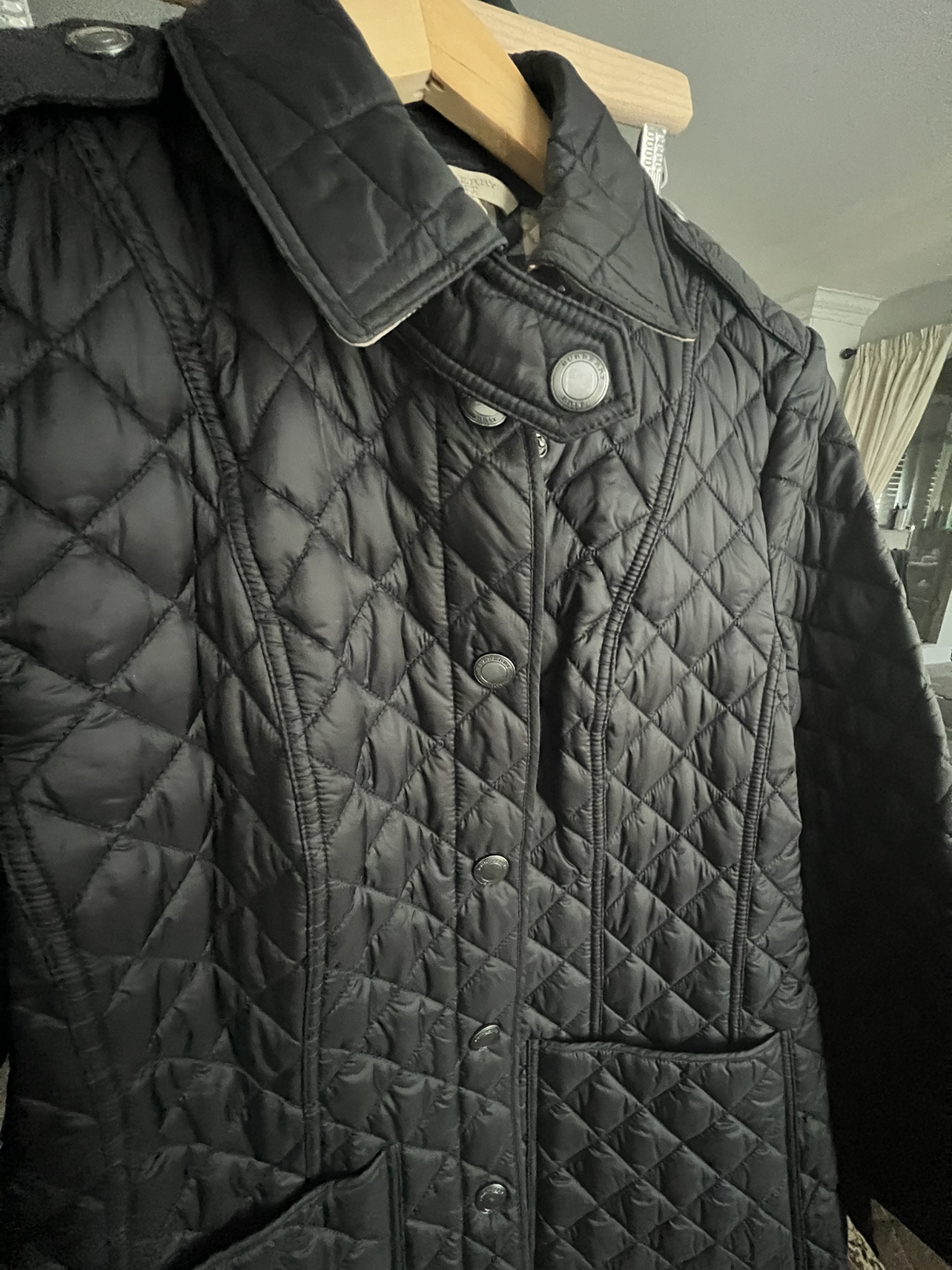 Black Burberry Quilted Jacket - photo 5
