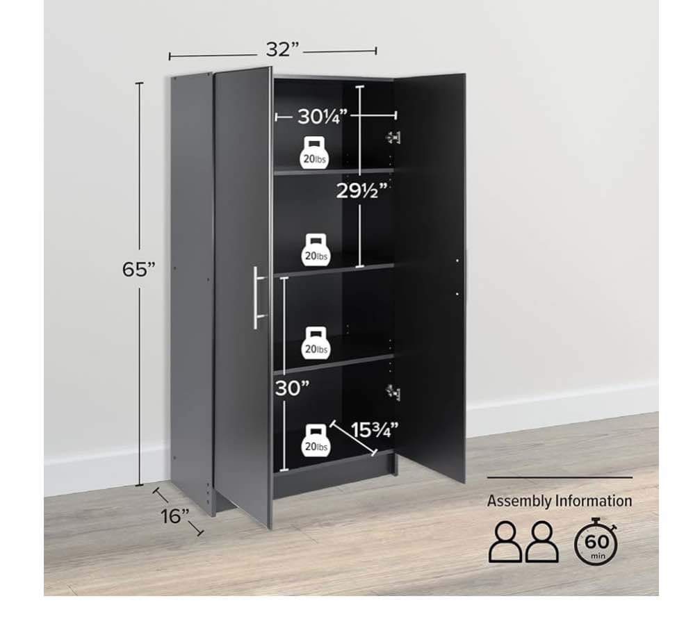Black Storage Cabinet - photo 2