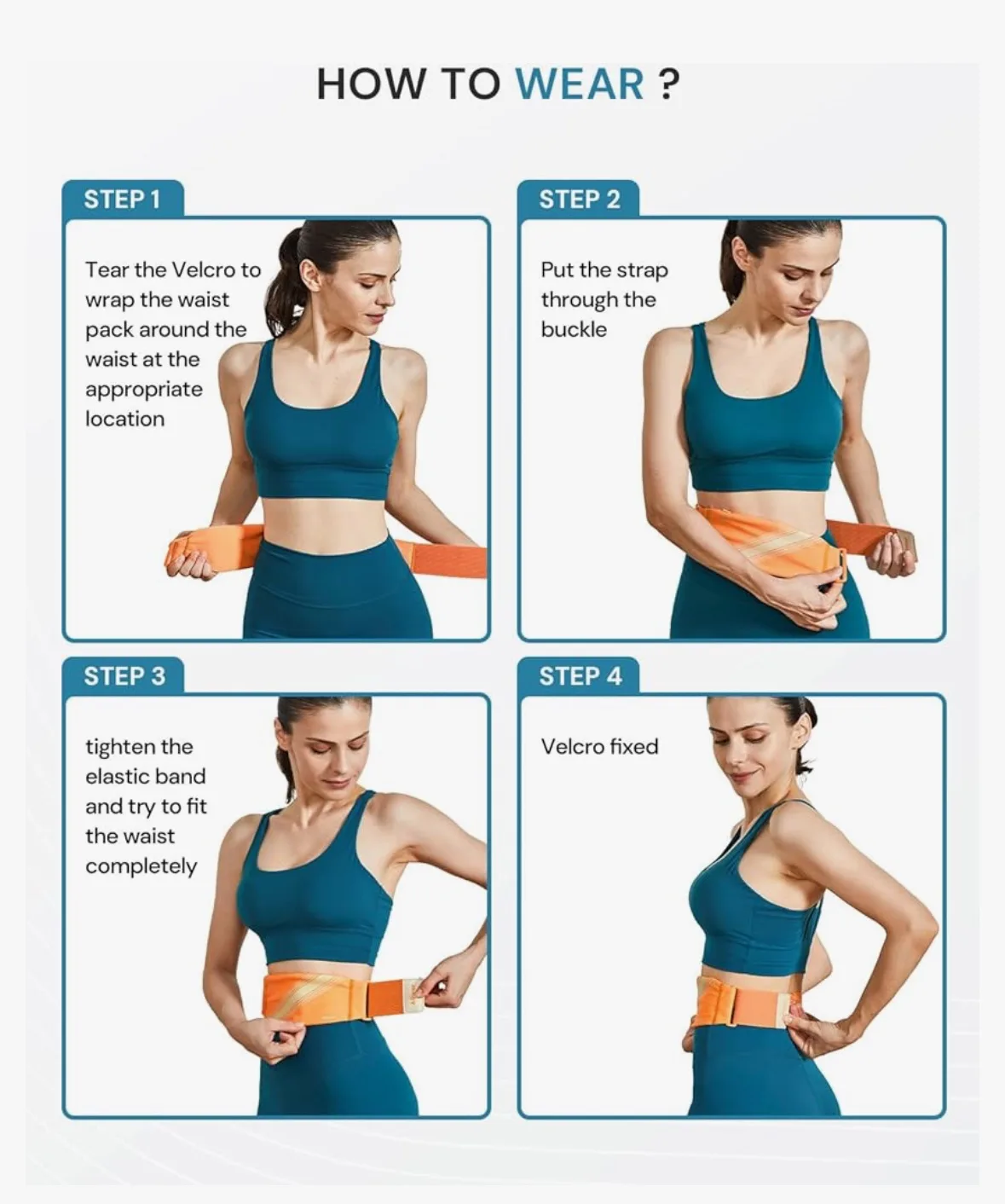 Orange Running Belt with Two Pockets image indicator(4)