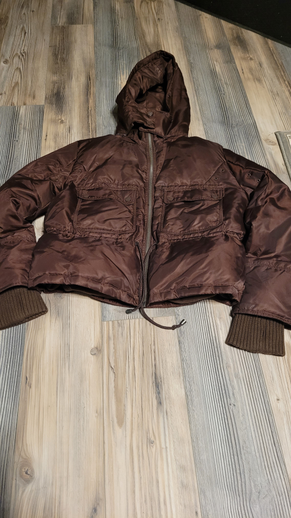 DKNY Brown Puffer Jacket Size XL
