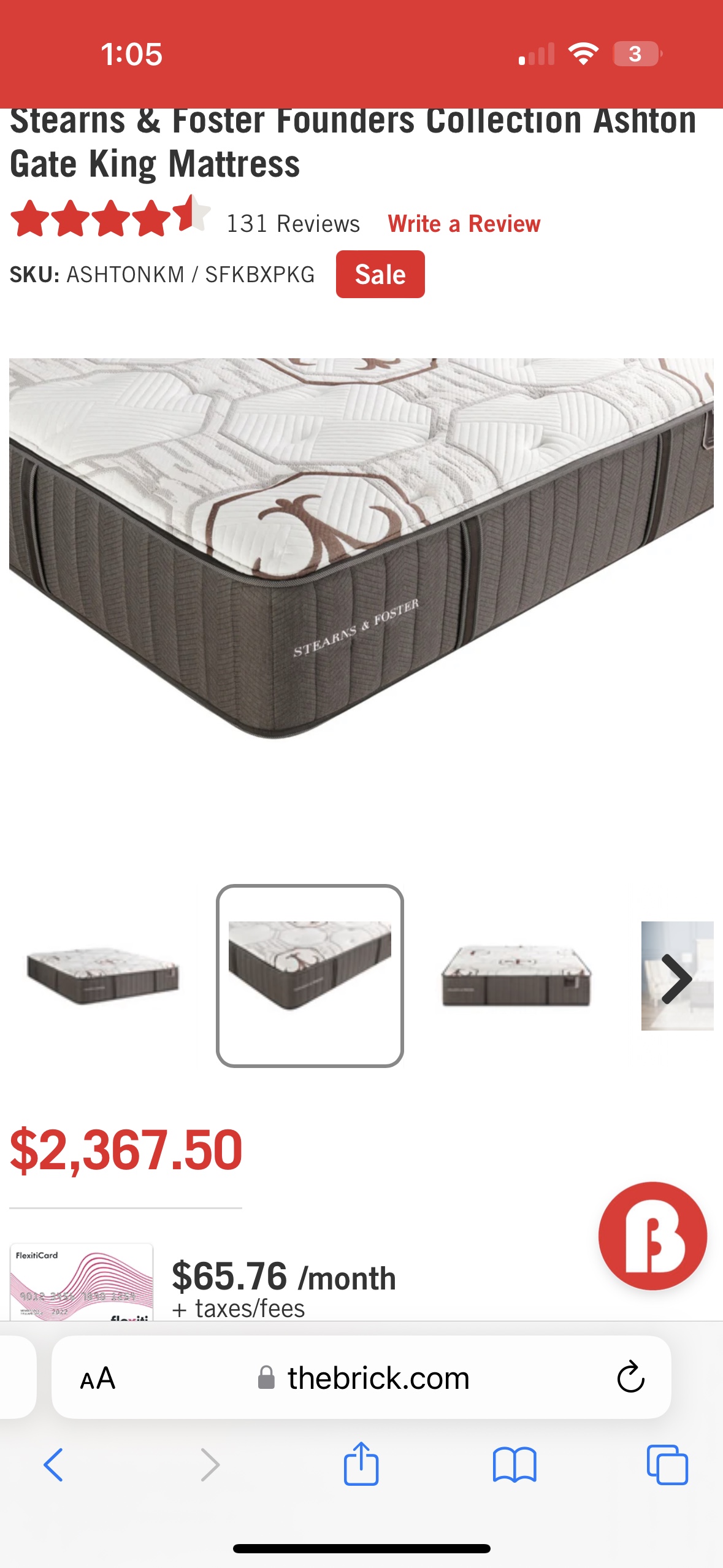 Stearns & Foster Ashton Gate King Mattress - photo 2