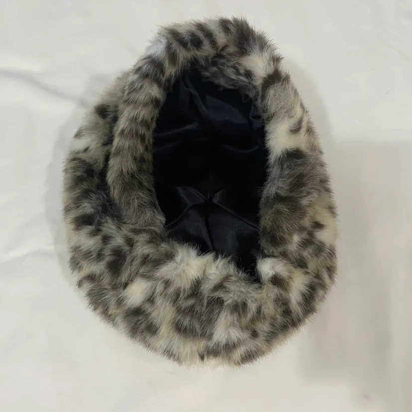 Leopard Print Faux Fur Hat image indicator(2)