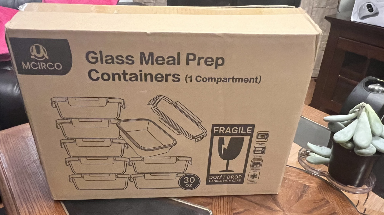 Micrco Glass Meal Prep Containers - 10 pcs