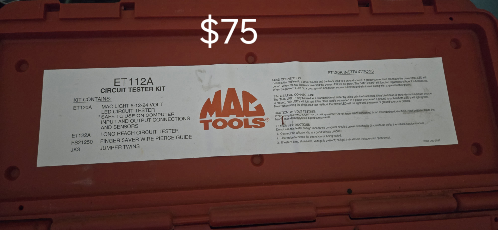 Mac Tools Circet Tester Kit