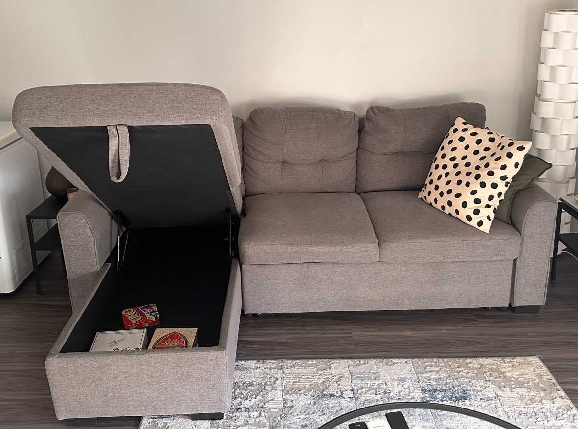 Carter 2-Piece Linen Sectional - Solis Grey - photo 4