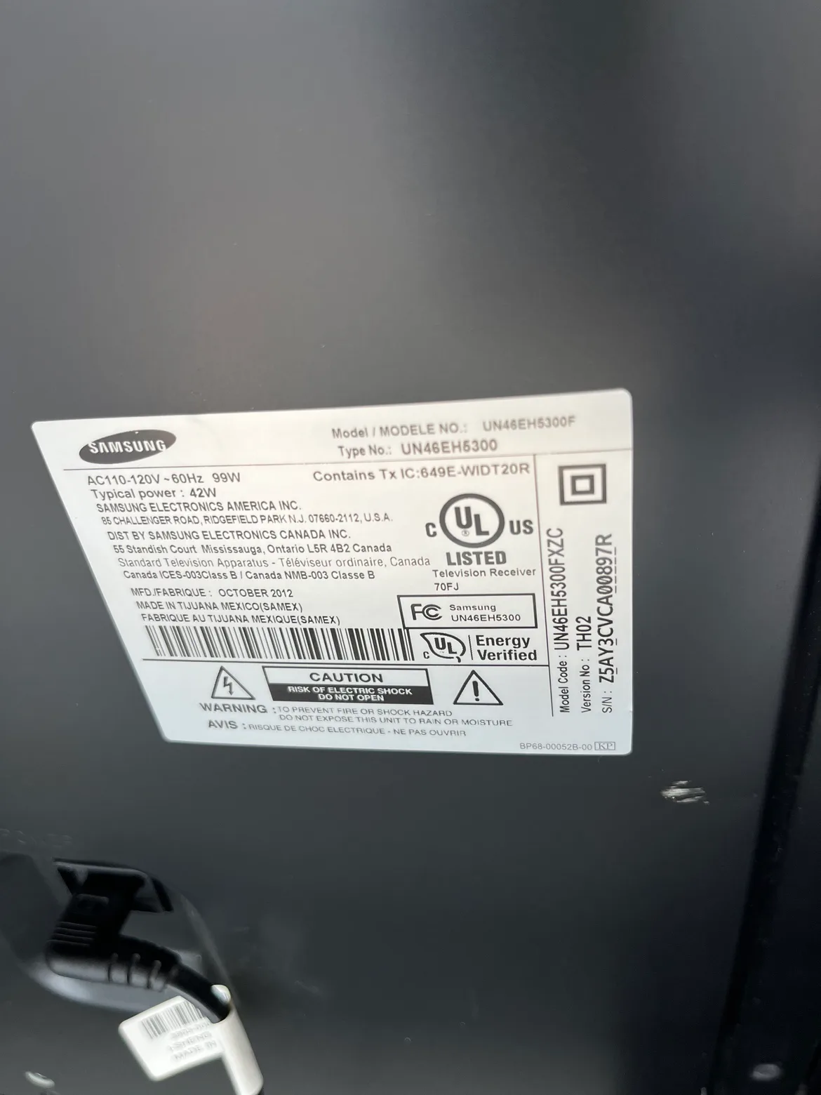 Samsung 46" Smart TV image indicator(3)