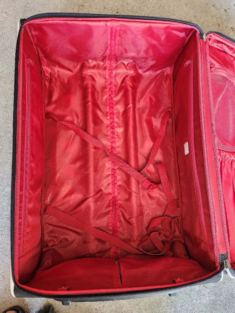 Set of Two Black Suitcases with White Trim - photo 2
