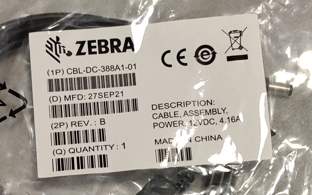 Zebra Power Cable 12VDC, 4.16A - photo 2