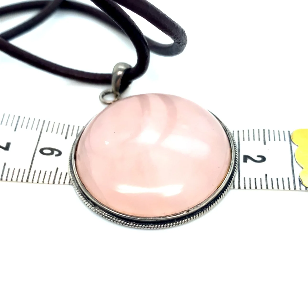 Rose Quartz Pendant Necklace and Ring Set 925 image indicator(7)