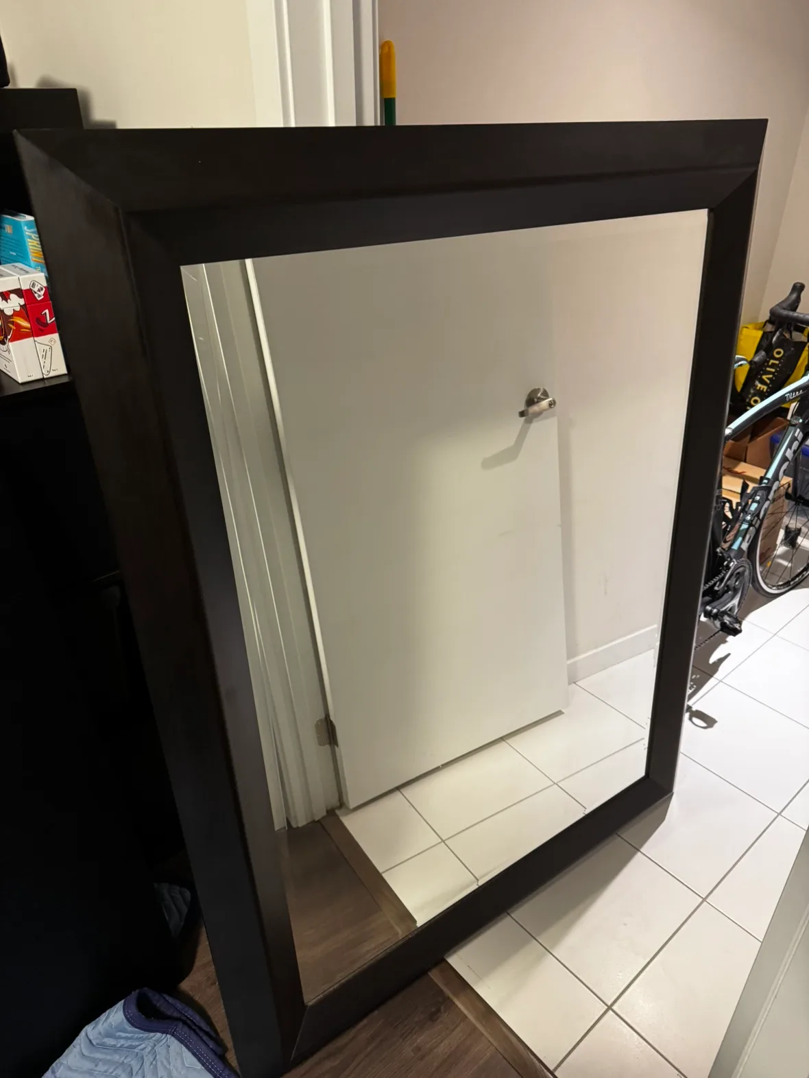 Fourbro Large Dark Brown/Black Framed Mirror image indicator(2)